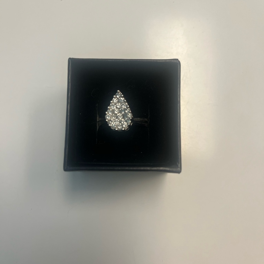 Diamond cluster cocktail ring